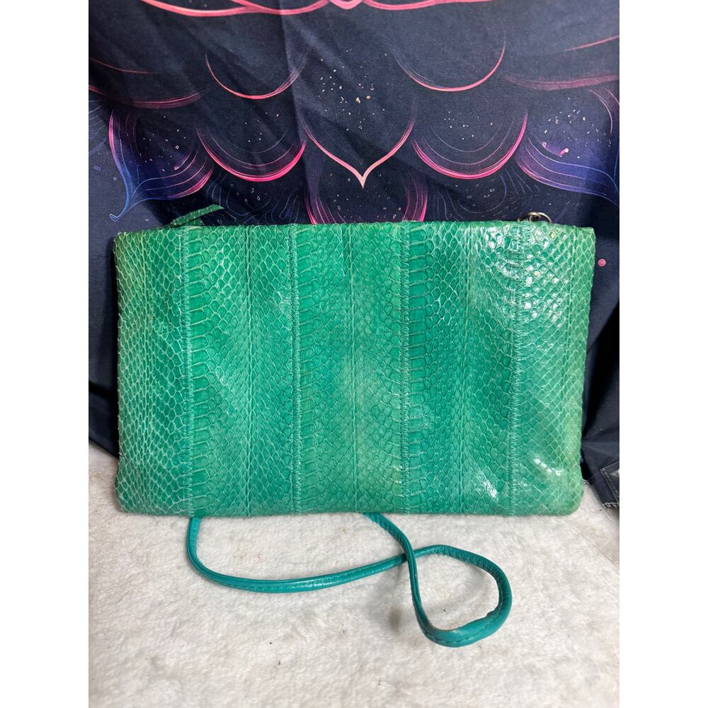 Vintage Clemente Snakeskin Crossbody Clutch